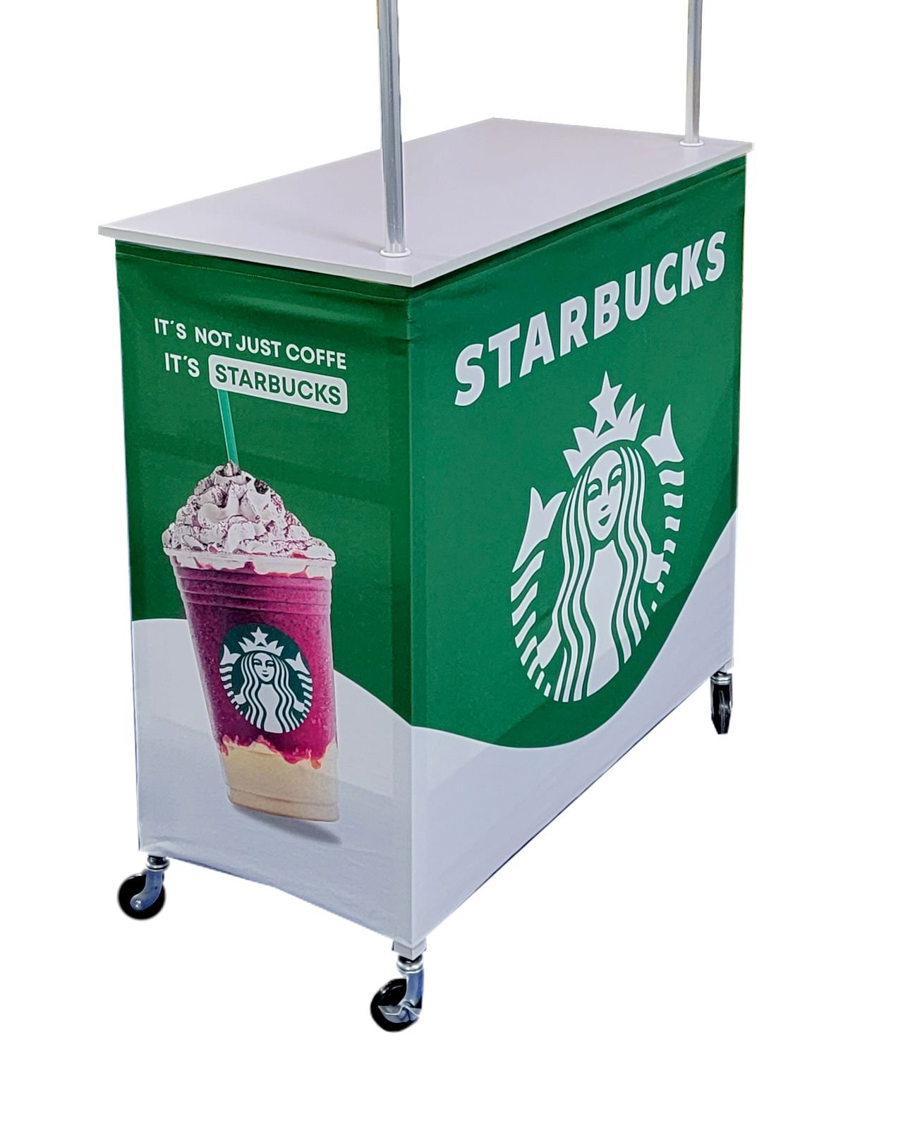 Counter Stand Metálica con Ruedas - Imagen 2